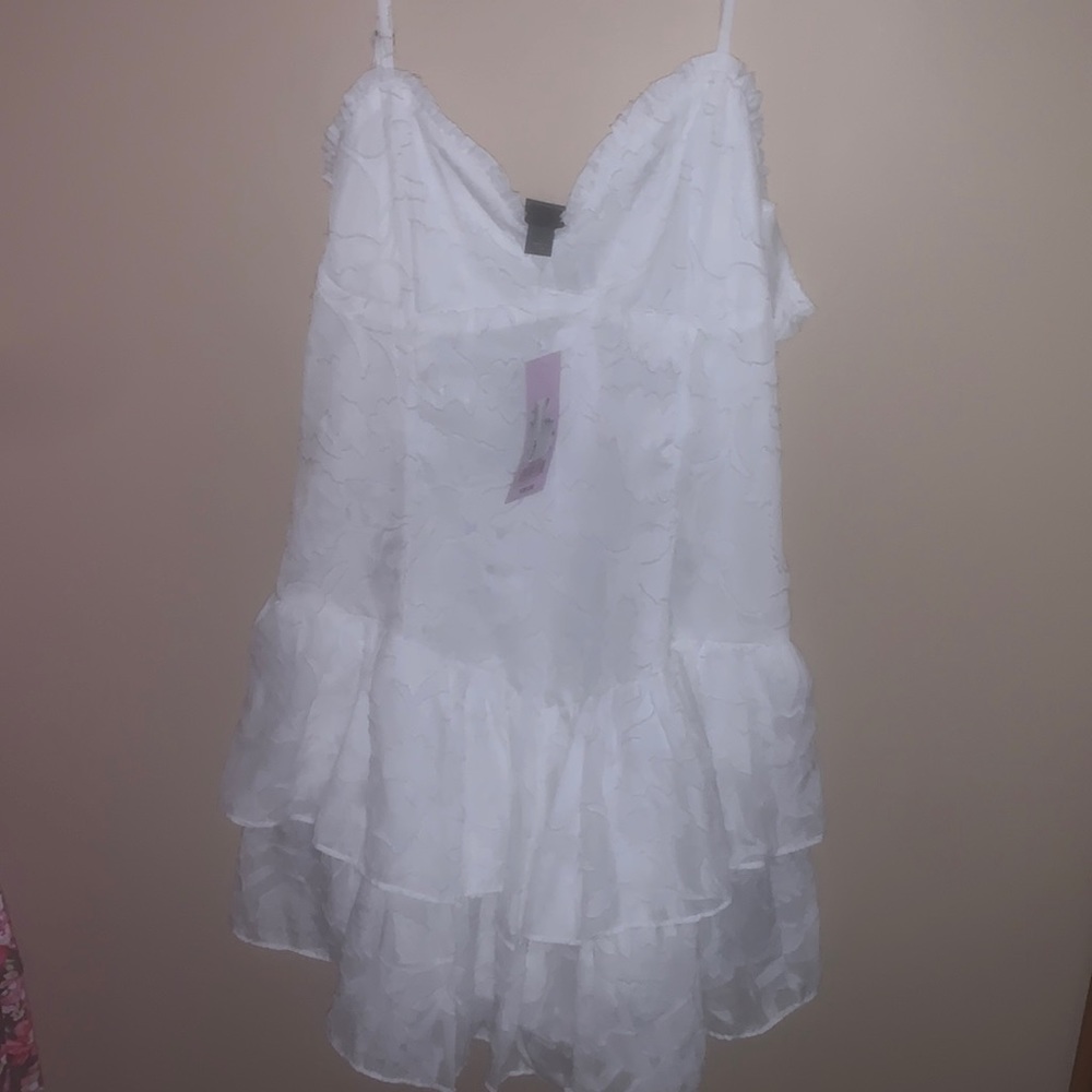 White tiered target dress